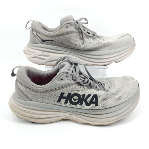 Hoka One One Bondi 8 Shoes Men's Size 12 4E (X-Wide) Gray Athletic Running - Picture 1 of 9
